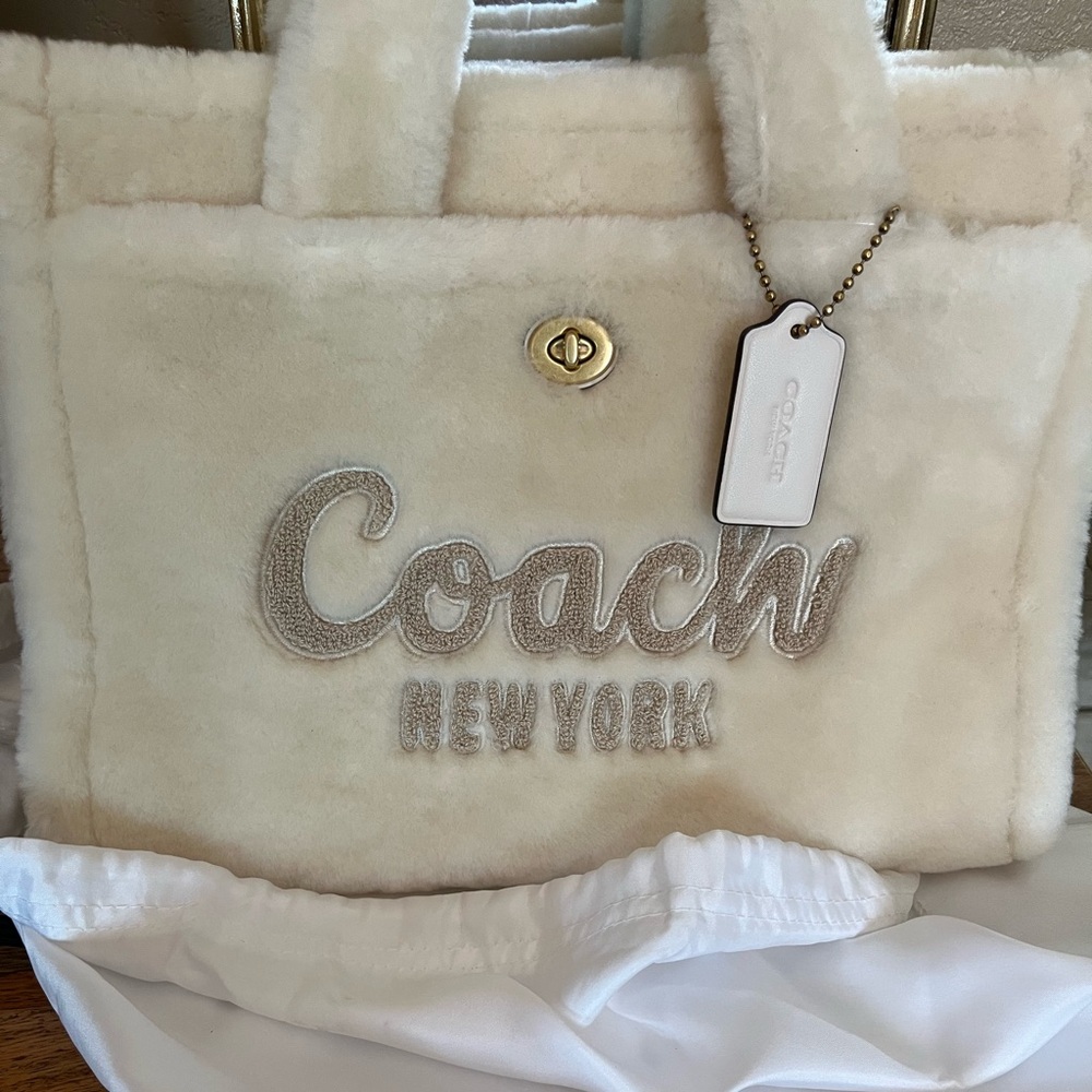 Coach large cream tote